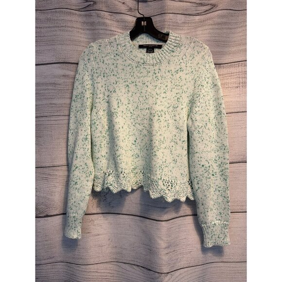 French Connection Sweaters - French Connection Nevanna Hem Detail Sweater Green Jelly Bean Size 6